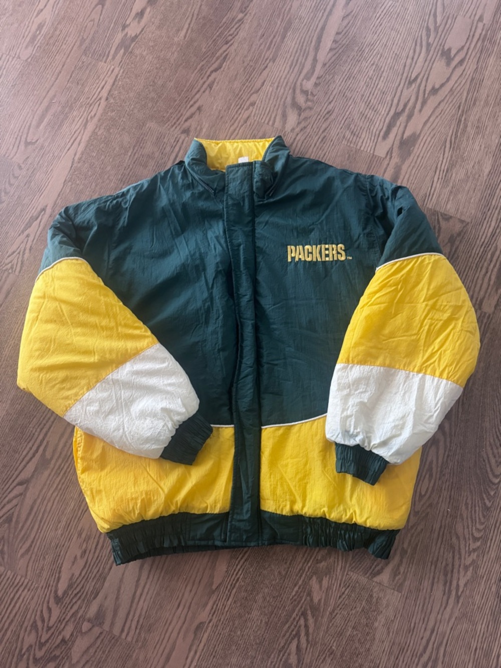Vintage 1990 Green Bay Packers NFL Puffer Jacket Large